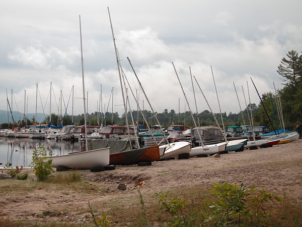 sailboats at the Deep River Marina