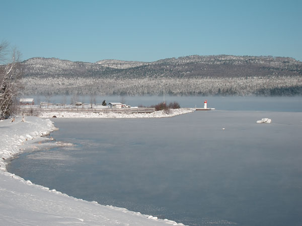Deep River Pier as seen from Centennial Rock