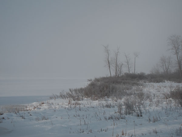 ice fog at Corry Lake