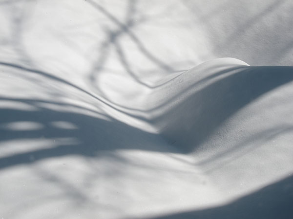 snow shapes and shadows
