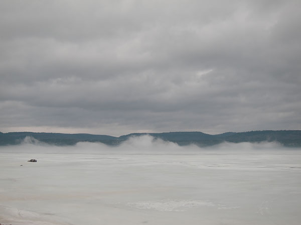 mist rising off the Ottawa River at Deep River