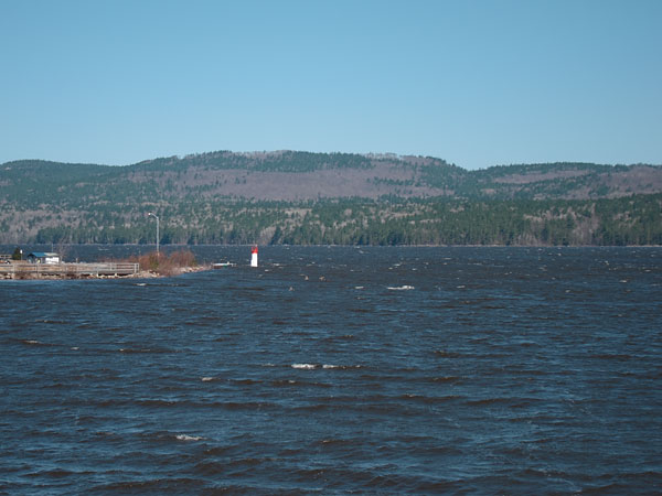Deep River Pier as seen from Centennial Rock