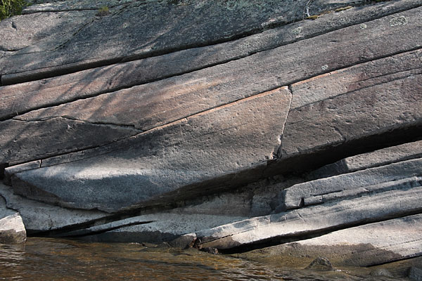 bedrock along the Quebec shore of the Ottawa River near Point Alexander