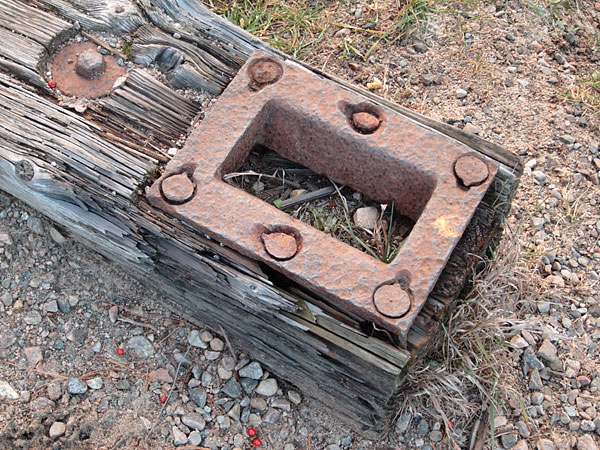 rusty fittings along the Chalk River at hwy 17