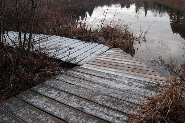 boardwalk  along the Chalk River at hwy 17
