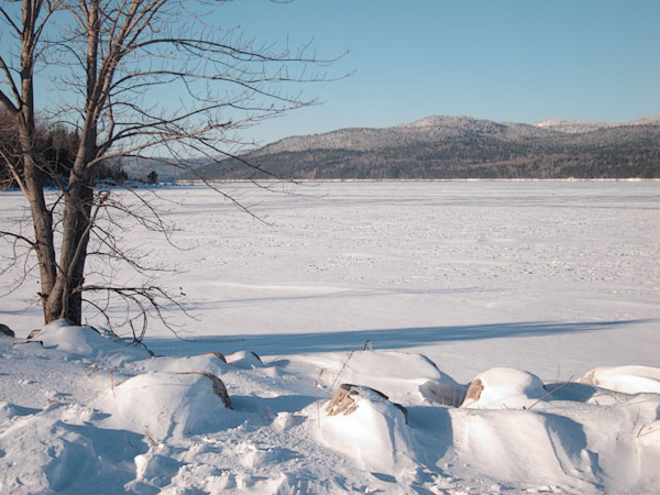 looking upstream from the Deep River Pier