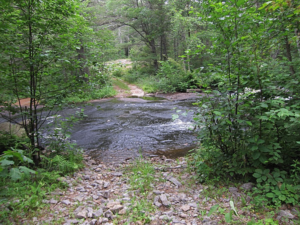 ford across Cartier Creek in the Petawawa Research Forest