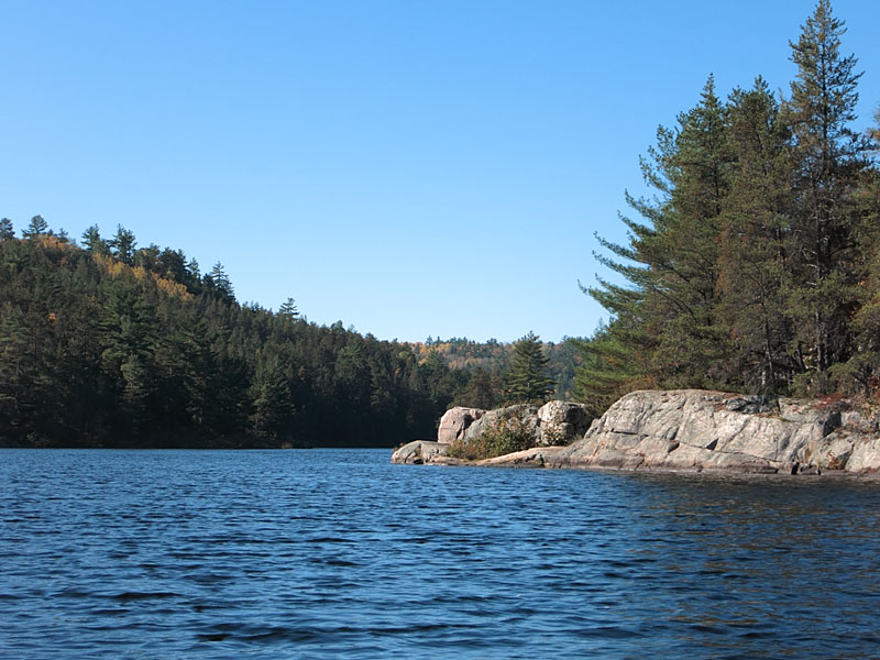 mouth of Carcajou Bay on Grand Lake in Algonquin Park