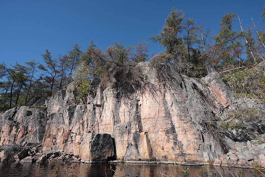 mouth of Carcajou Bay on Grand Lake in Algonquin Park