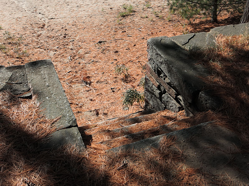 stone staircase at Achray on Grand Lake in Algonquin Park
