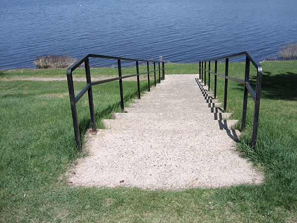 Staircase along the Deep River Waterfront