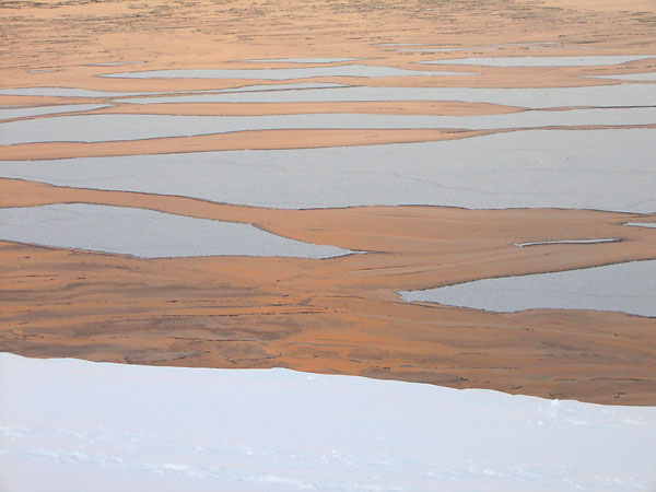 ice patterns at Centennial Rock in Deep River