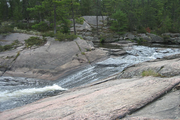 Water Slide at High Falls on the Barron River in eastern Algonquin Park