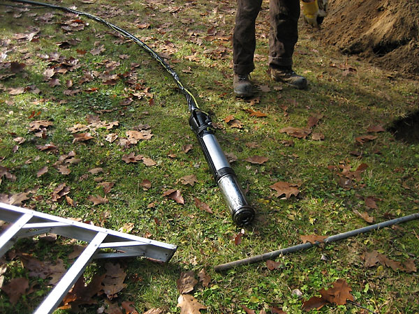 deep well maintenance to replace pump and install pitless adapter