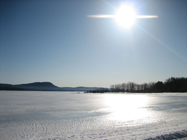 Burkes Beach on the Ottawa River at Deep River in winter